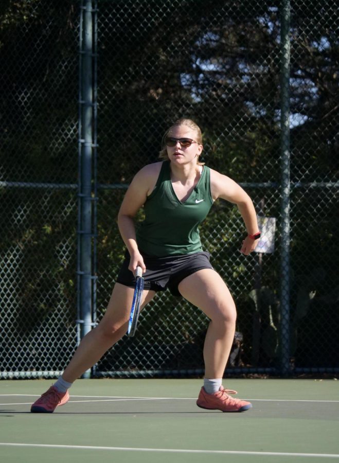 Only one month left in the season and the high school girls tennis team is serving up a nail bitting total match score of 2-2 (as of Thursday, Oct. 6th). With only four more home matches left, the team hopes to see some more Panther spirit hyping them up from behind the fences! Go Panthers!