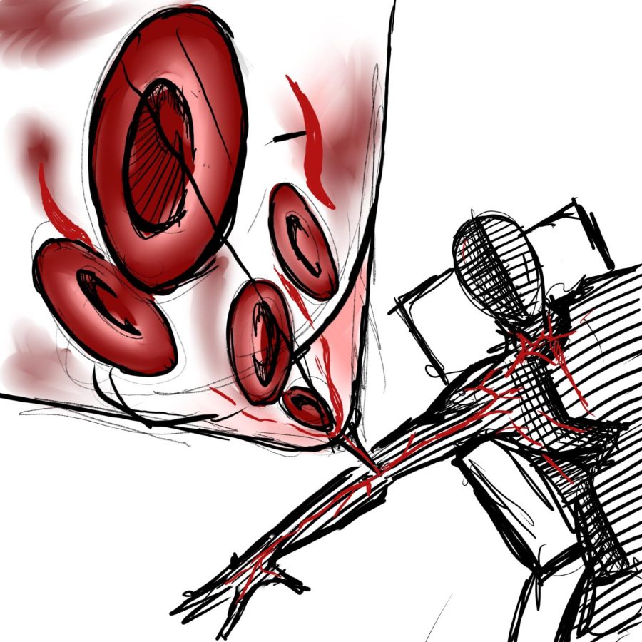 Blood Cells Inside of a Mans Arm