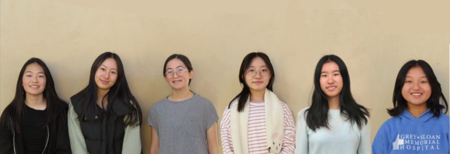 REGIONAL RECOGNITION Samantha Hsiung, Sophia Yao, Rachel Aronson, Emma Hwang, Kathleen Xie, and Sophia Cheng all won awards in this years Scholastic Arts and Writing Competition.