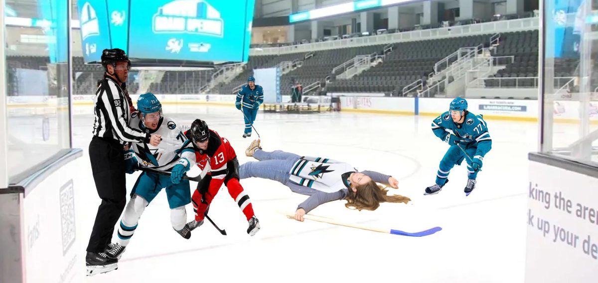 A Pinewood student collapses at hockey practice.